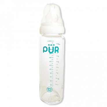 رضاعة زجاج كبيرة pur 240ml