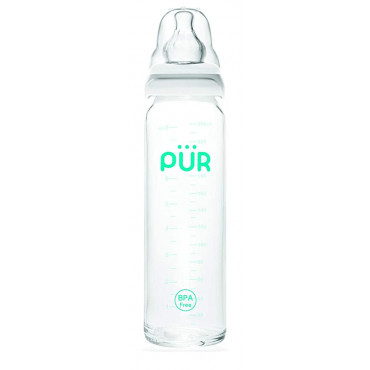 رضاعة زجاج كبيرة pur 240ml