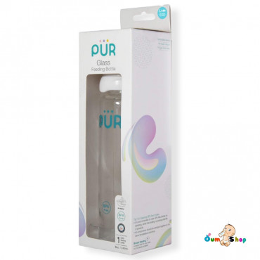 رضاعة زجاج كبيرة pur 240ml