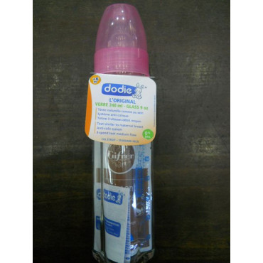 رضاعة زجاج عادية dodie 240 ml